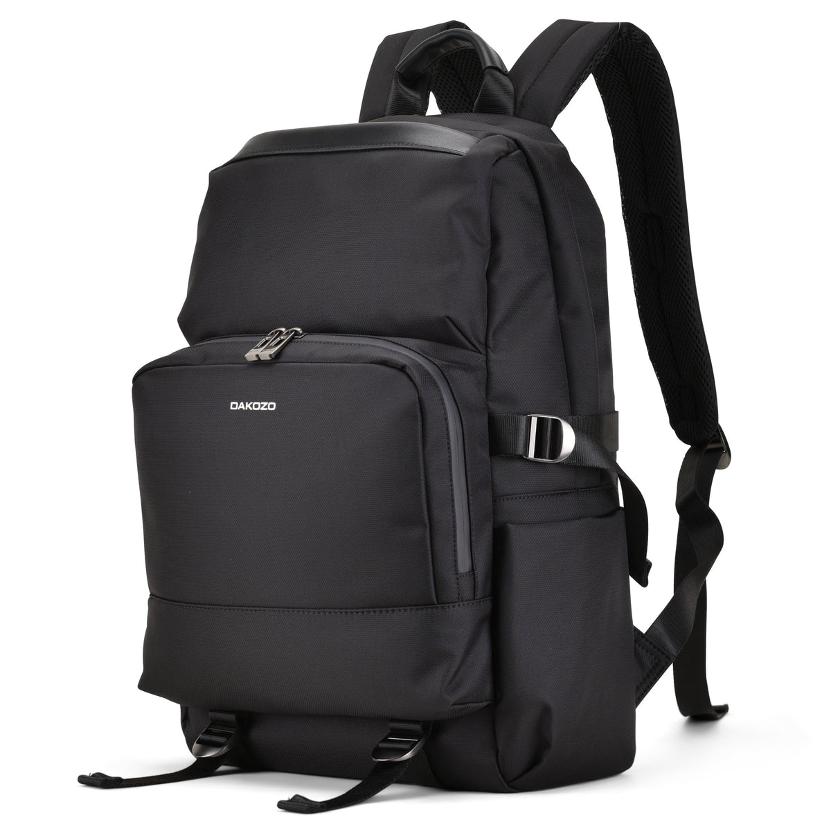 Backpack - M8 Series - Nylon and Genuine Leather - Black