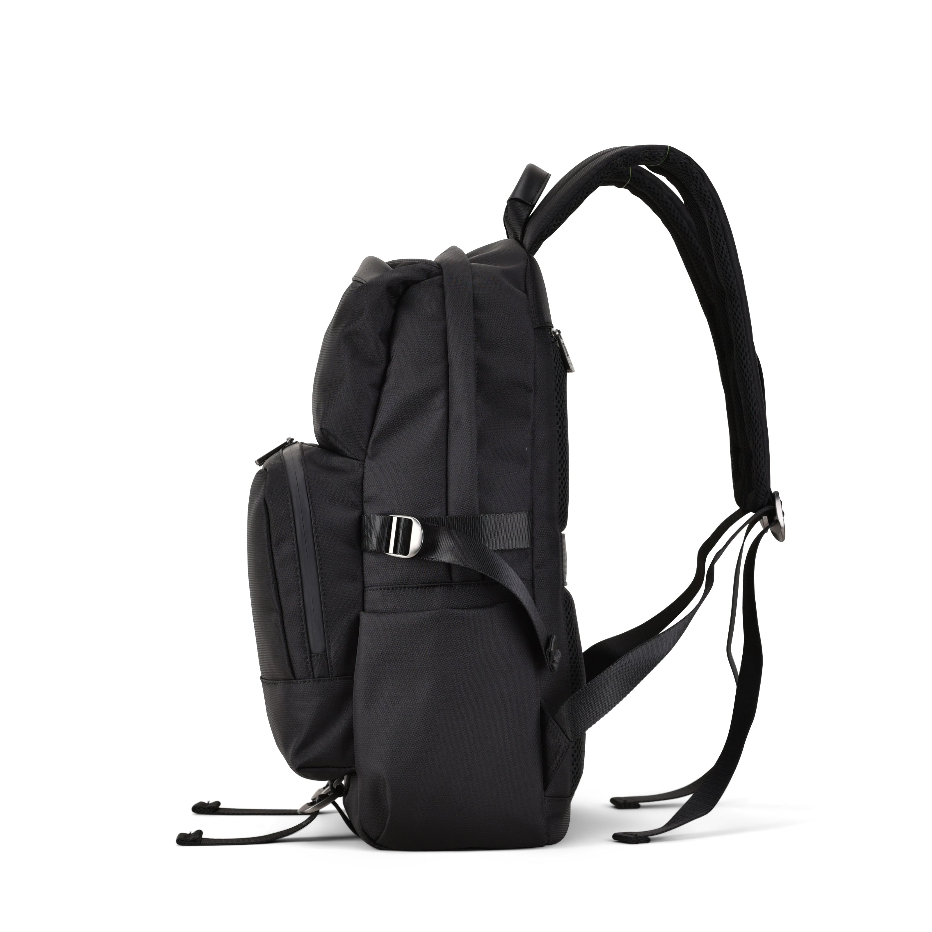 Backpack - M8 Series - Nylon and Genuine Leather - Black
