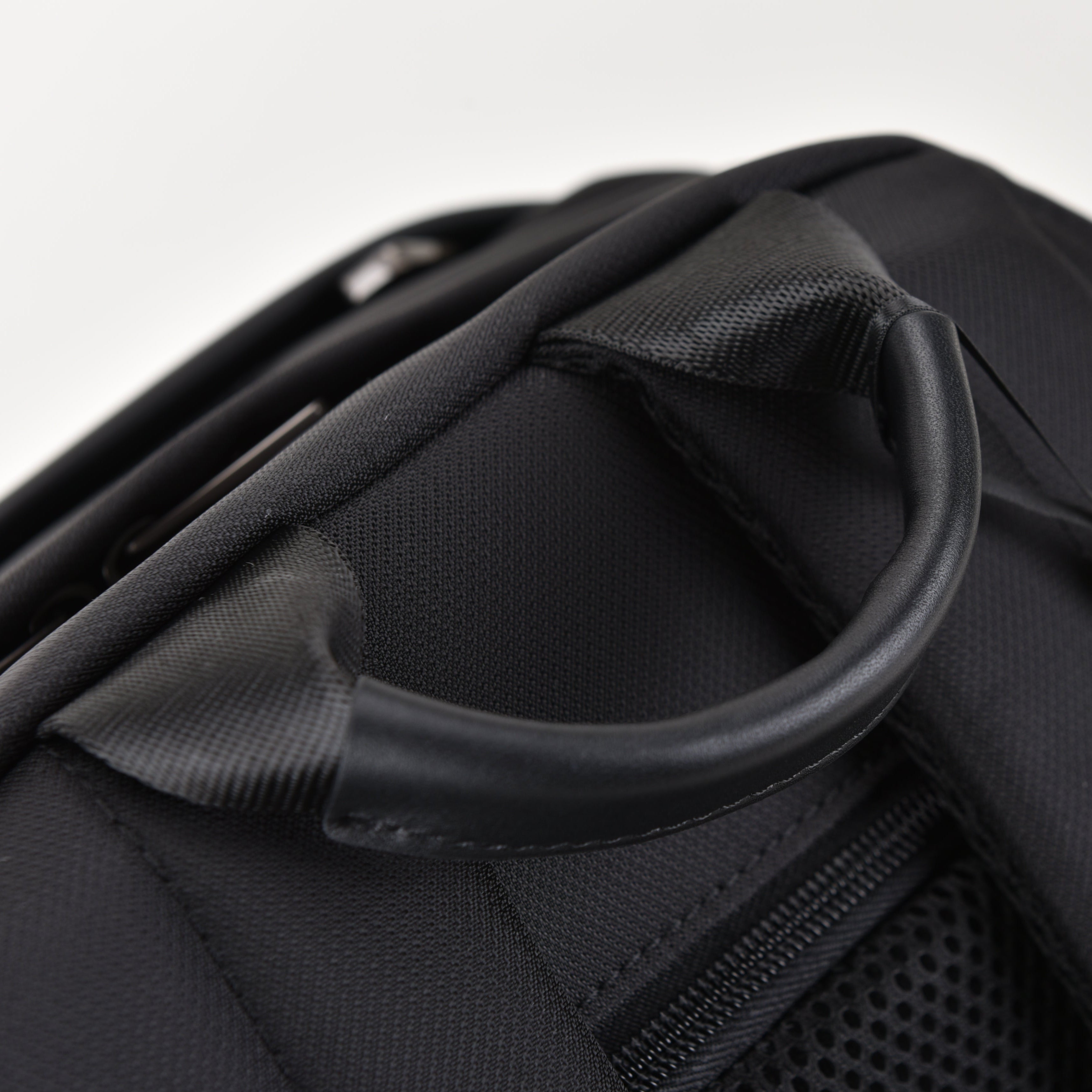 Backpack - M8 Series - Nylon and Genuine Leather - Black