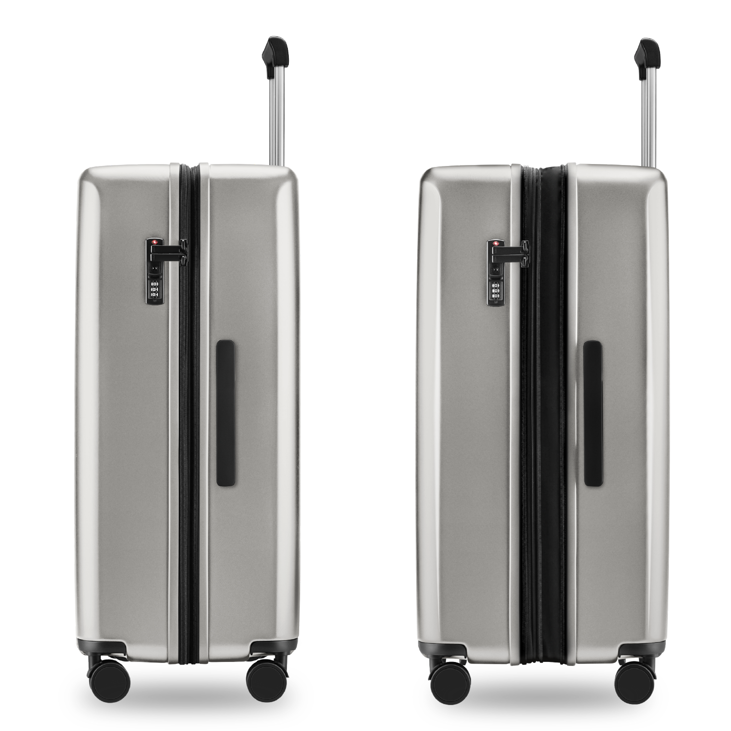 DAKOZO Zen Series – Check-In Suitcase – Titanium Silver