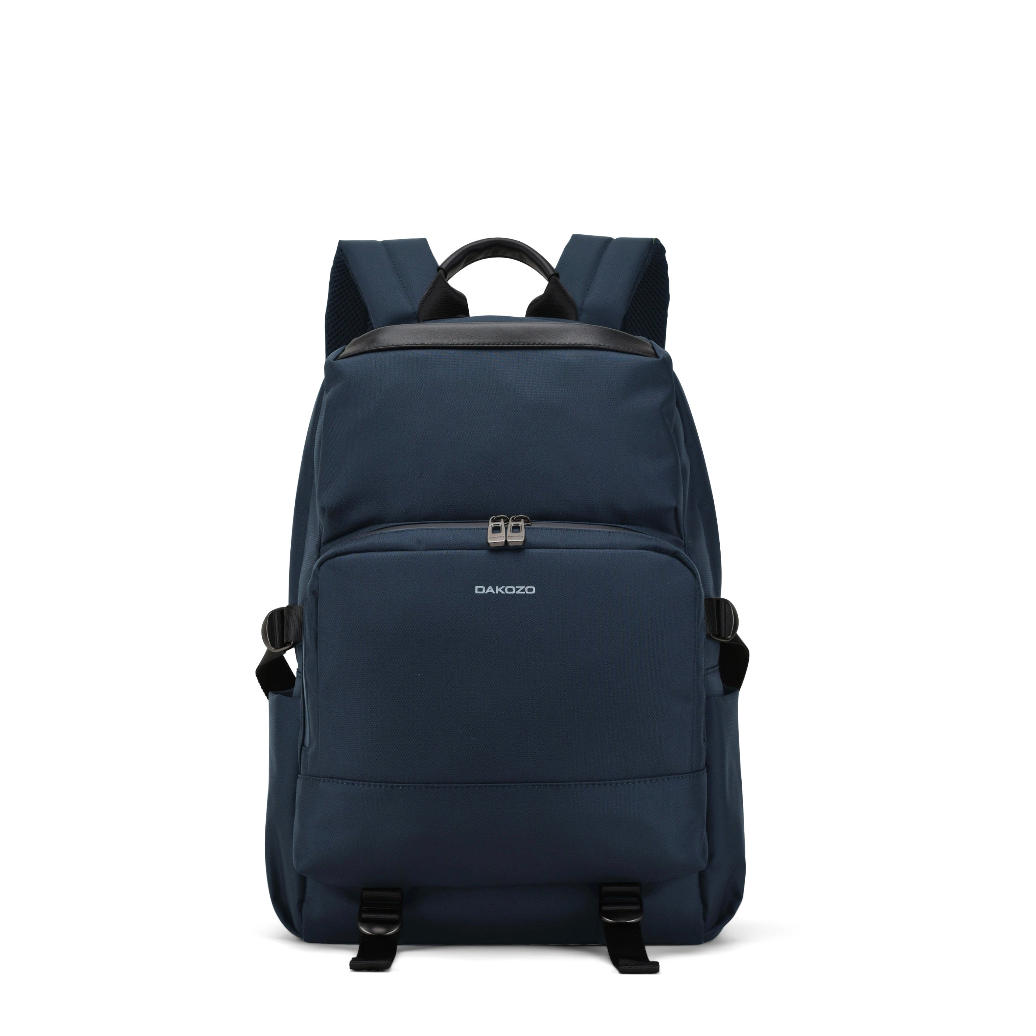 Backpack - M8 Series - Nylon and Genuine Leather - Navy Blue