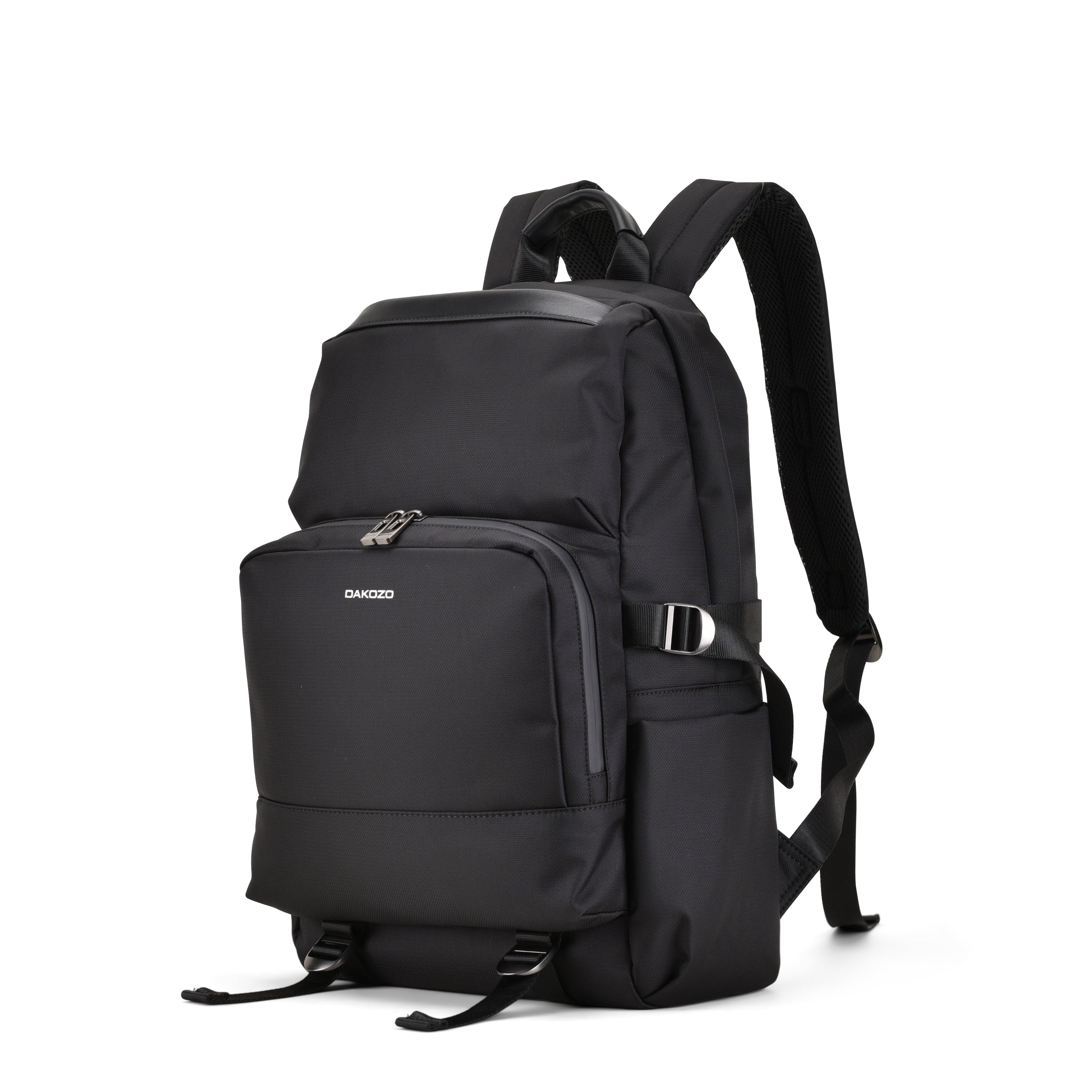 Backpack - M8 Series - Nylon and Genuine Leather - Black