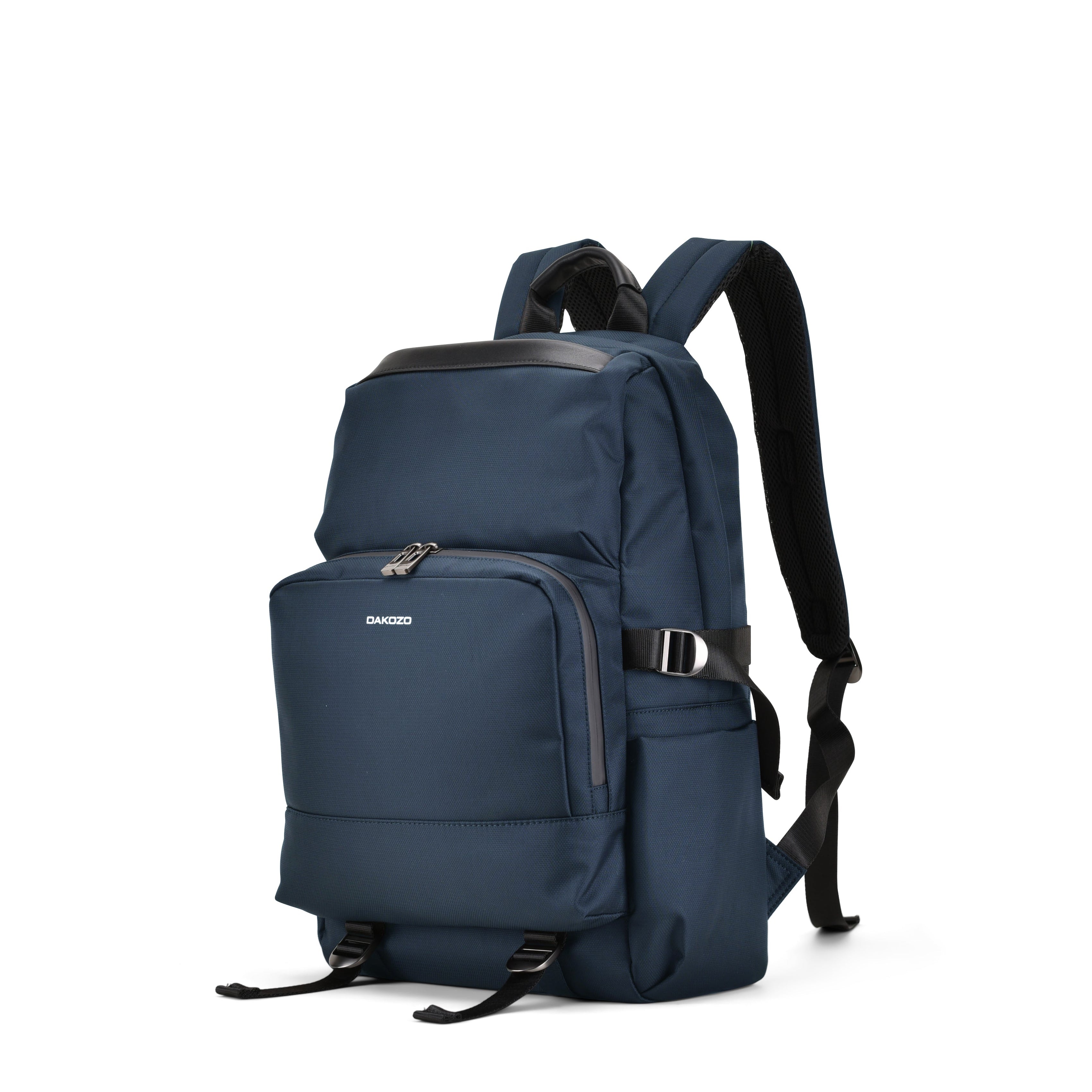 Backpack - M8 Series - Nylon and Genuine Leather - Navy Blue