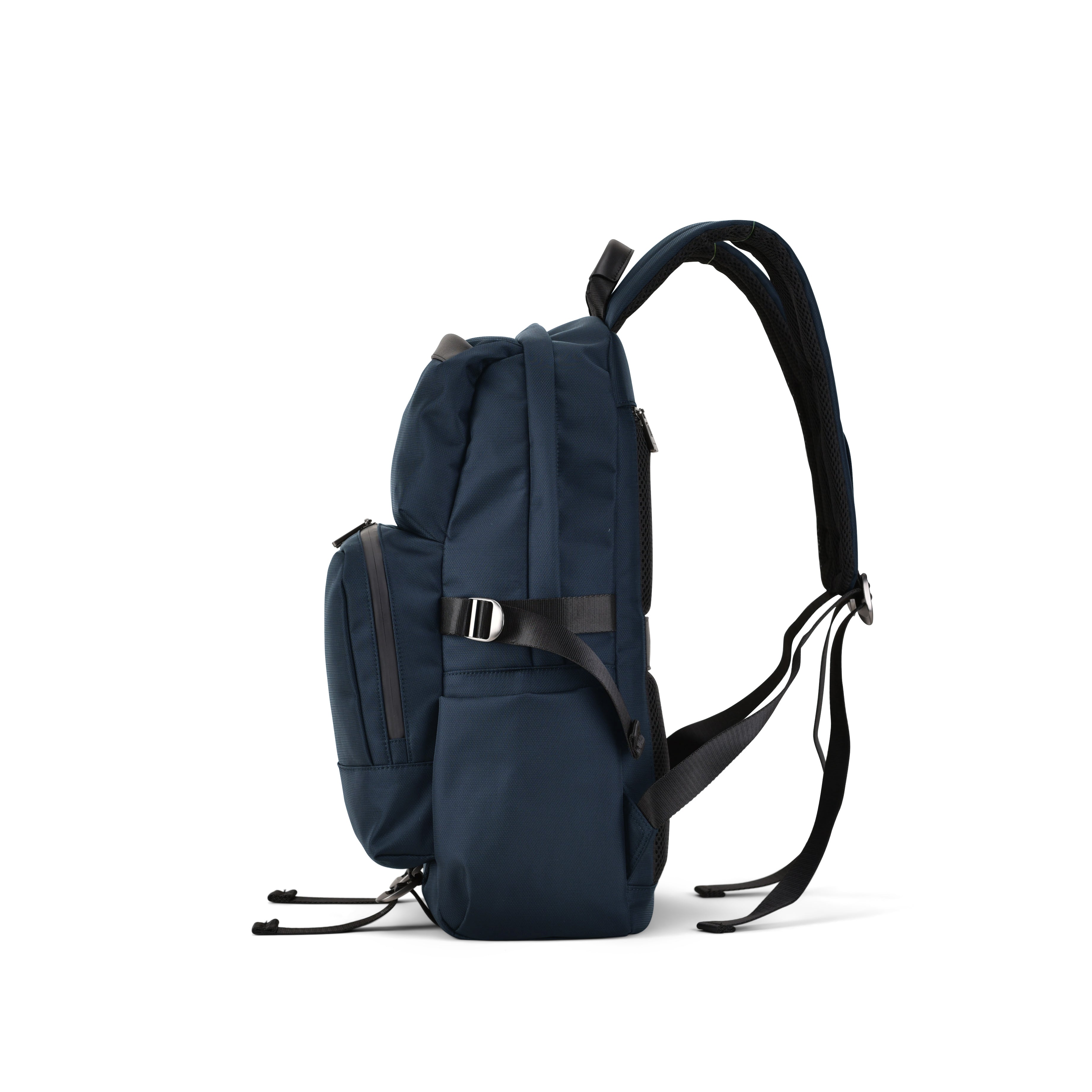 Backpack - M8 Series - Nylon and Genuine Leather - Navy Blue