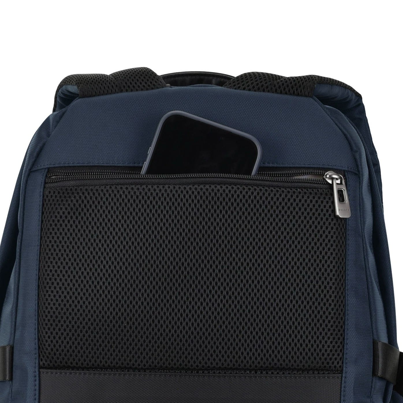 Backpack - M8 Series - Nylon and Genuine Leather - Navy Blue