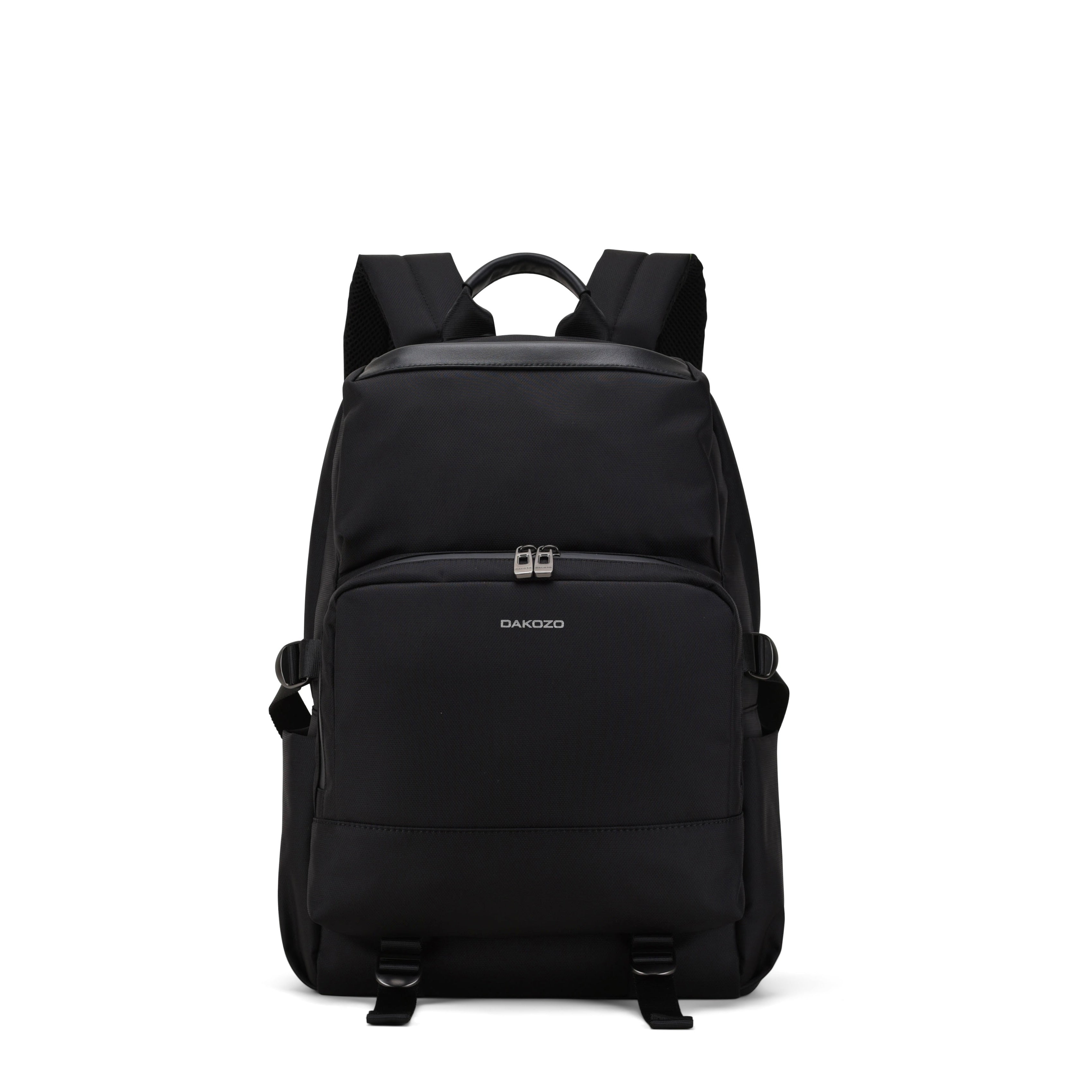 Backpack - M8 Series - Nylon and Genuine Leather - Black