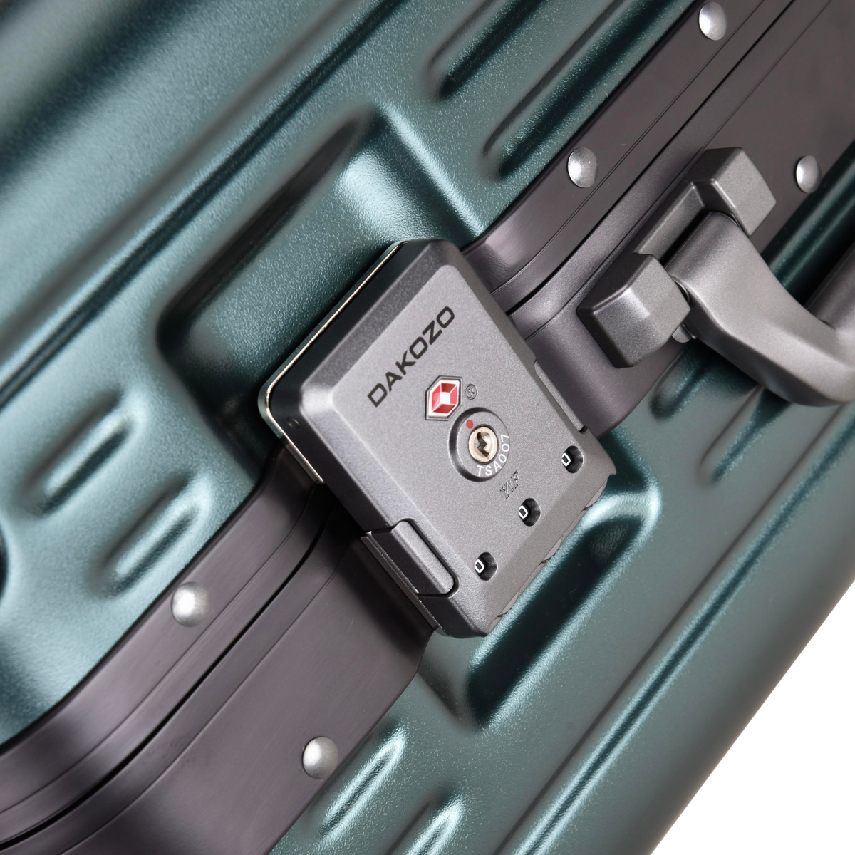 DAKOZO Bold Series - Cabin Suitcase - Hybrid - Dark Green