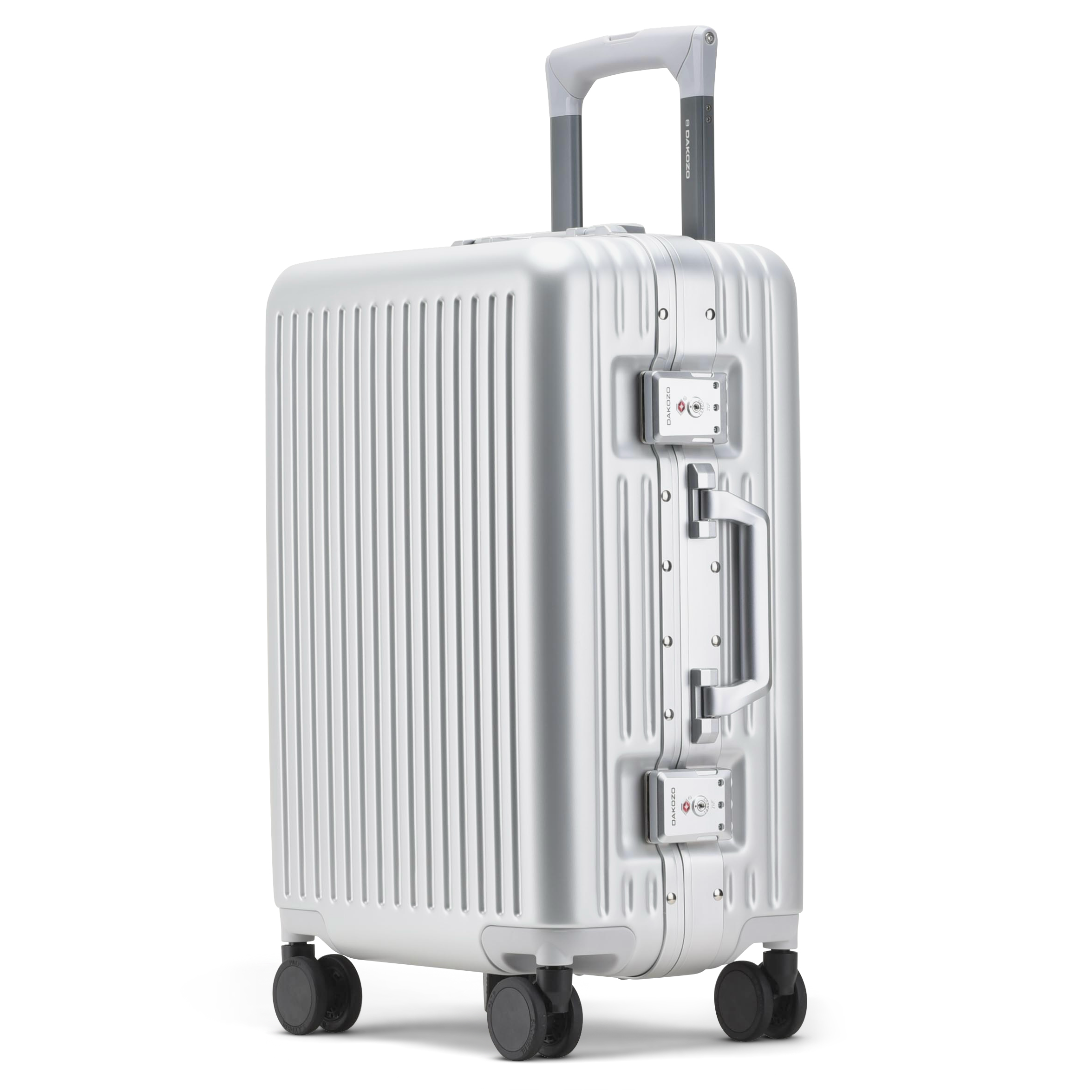 DAKOZO Bold Series - Cabin Suitcase - Hybrid - Silver