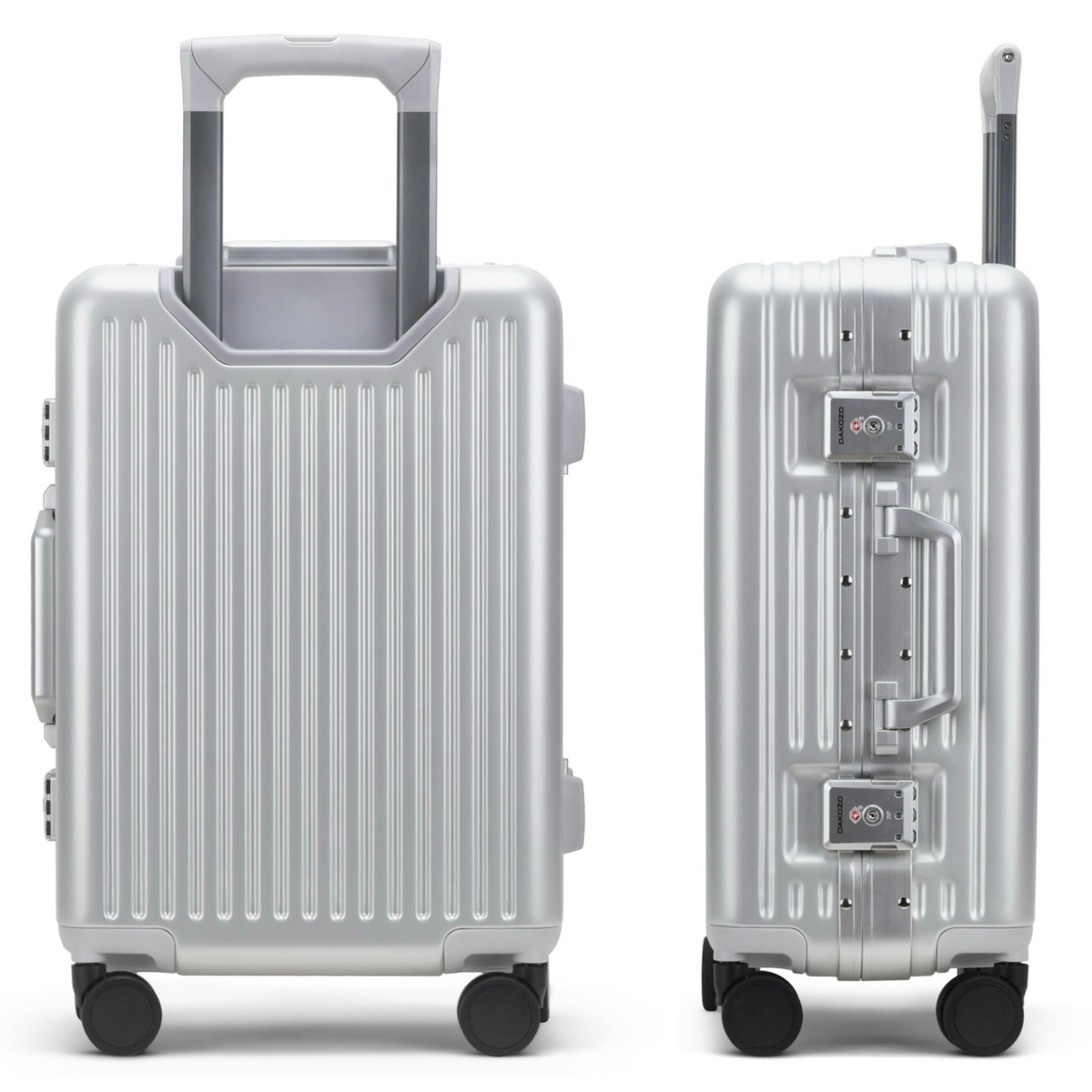 DAKOZO Bold Series - Cabin Suitcase - Hybrid - Silver